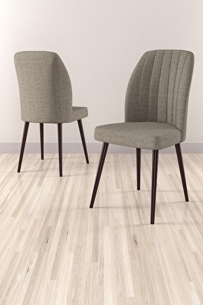 Gard Kahverengi,Metal Ayaklı 1.Kalite Yemek Odası ve Mutfak Sandalyesi