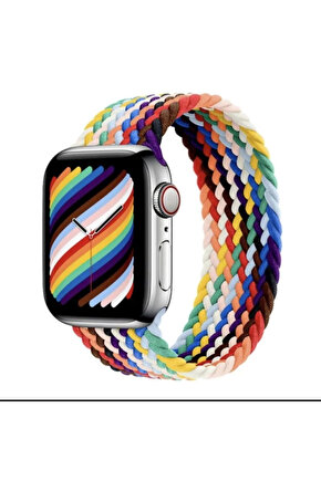 Apple Watch 3 4 5 6 7 8 Se 38 40 41mm A Kalite Örgülü Kordon Esnek Kayış Bileklik Klasik