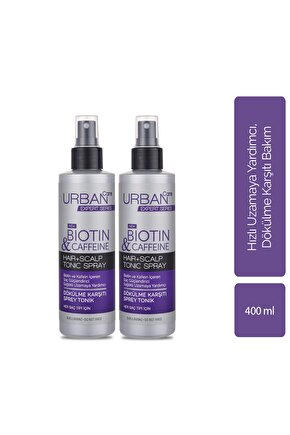 Biotin ve Kafein İçeren Hızlı Uzamaya Yardımcı Dökülme Karşıtı 200 ml - 2'li Saç Bakım Seti