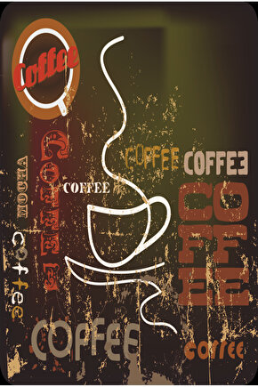 kahve çeşitler kahve fincanı kahveci cafe bar kahveci mutfak dekorasyon tablo retro ahşap poster