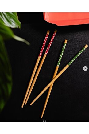 Bambu Desenli Chopstick 24 cm 4 Çift