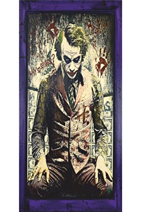 The Joker Portre Mini Retro Ahşap Poster