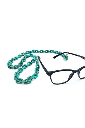 Yeşil Oval Akrilik Gözlük Zinciri , Gözlük Aksesuar, Güneş Gözlüğü Aksesuar