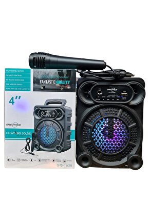 Bluetooth Speaker Kablosuz Hoparlör Led Işıklı Fm Radyolu Sd Kart Ve Usb Girişli Şarjlı Hoparlör