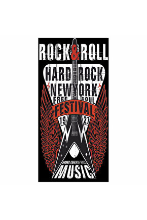rock and roll hard music gitar ev dekorasyon tablo mini retro ahşap poster