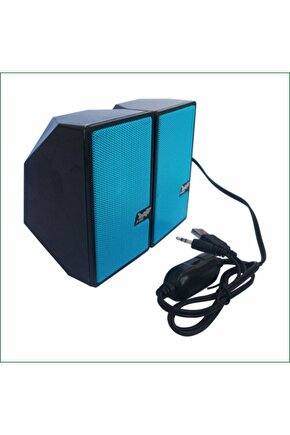 Bilgisayar Hoparlörü Pc Laptop D7 Mini Speaker Usb 2,0 Rz004 Mavi