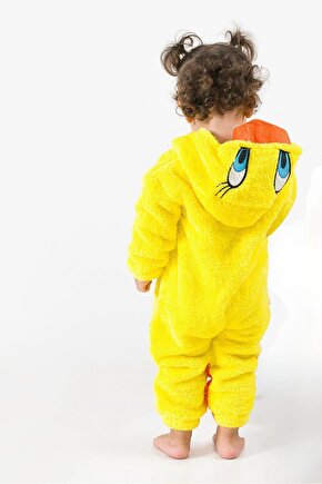 Welsoft Peluş Unisex Fermuarlı Kışlık Bebek Uyku Tulumu Bebek Tulumu Çocuk Tulumu Çocuk Kostümü