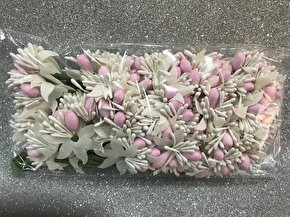 Lüx cipso pıtırcık çiçek 100 lü paket pembe beyaz