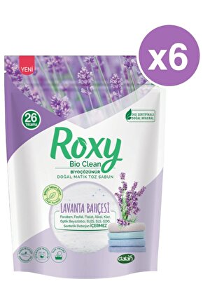 Roxy Bio Clean Lavanta Bahçesi Toz Sabun 800 Gr (26 Yıkama) X 6 Adet