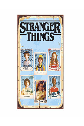 stanger things dizi oyuncuları sinema dizi mini retro ahşap poster