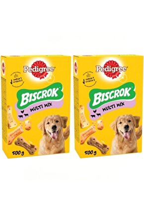 Biscrok Multi Mix Köpek Ödül Bisküvisi 500gr X 2 Adet