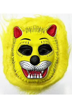 Köpek Maskesi - Kurt Maskesi - Aslan Maskesi Yetişkin Çocuk Uyumlu Kahve Renk Model 8