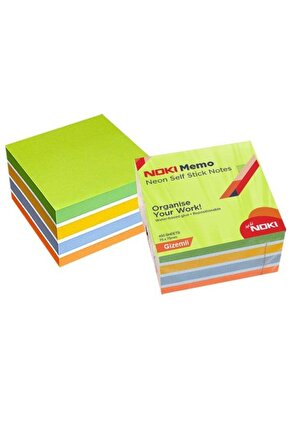 Yapışkanlı Not Kağıdı Küp 450 Syf 75x75 Neon Gizemli 12014 22 