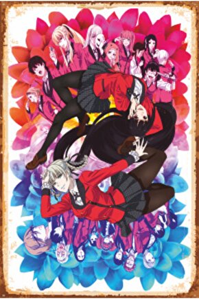 Kakegurui Anime Retro Ahşap Poster 735