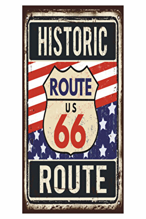 amerikan arabaları motorları route 66 ev dekorasyon tablo mini retro ahşap poster