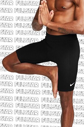 Yoga Dri Fit Soft Tight Shorts Esnek Yumuşak Yapılı Cepli Siyah Tayt Şort