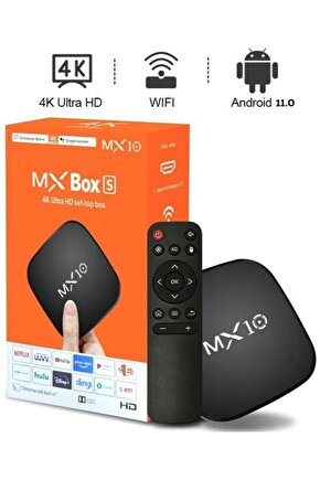 4k Ultra Hd Android Tv Box Mx10 Ram:1gb Rom:8gb Android Media Player