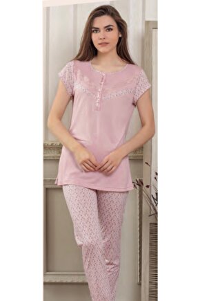Kadın Pijama Takım-2206-pudra
