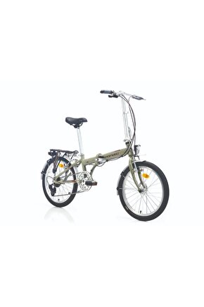Just 1.0 Katlanır Bisiklet Mat Yeşil - Kahverengi