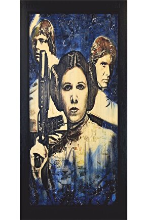 Star Wars Sinem Afişi Mini Retro Ahşap Poster