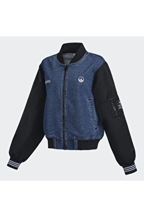 Hl9069-k Varsıty Jacket Kadın Ceket Mavi