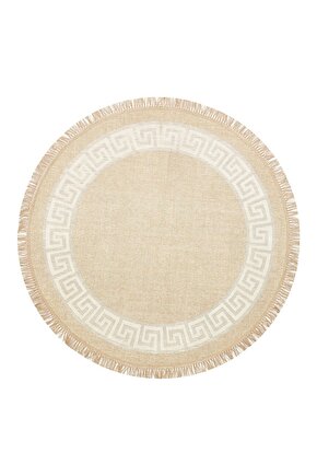 Brooklyn Brk 11 Natural Whıte Q Hasır Görünümlü Kaymaz Renkli Dokuma Modern Kilim