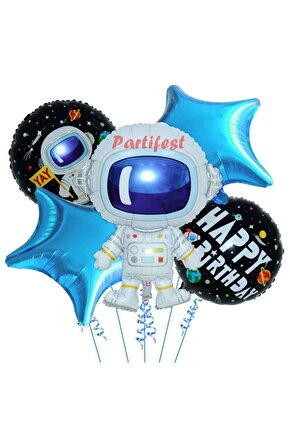 Uzay Yaş Balon Set Uzay Konsept Helyum Balon Set Uzay Doğum Günü Set