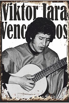 Victor Jara Venceremos Devrimci Müzik Retro Ahşap Poster