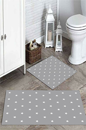 Mekta Home Yıldızlı 2li Banyo Paspas Takımı MKTPP-2019 60X10050X60