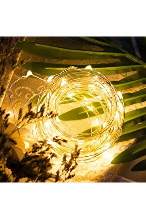 Peri Led Işık Pilli 3 Metre Gün Işığı|su Geçirmez Esnek Ve Güçlü Işık Performansı-tel Şerit Led
