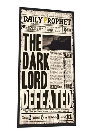 Harry Potter Gazetesi Kara Şövalye Öldü Mini Retro Ahşap Poster