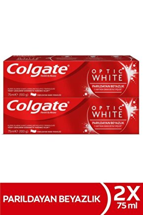 Optic White Parıldayan Beyazlık Beyazlatıcı Diş Macunu 2 X 75 ml