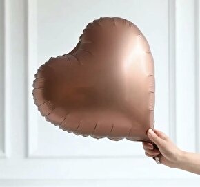 KARAMEL kalp folyo balon 18 inç 45 cm 1 adet