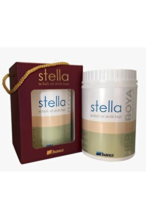 Stella Su Bazlı Saf Akrilik Boya 1lt 1055 Mıstık Beyaz