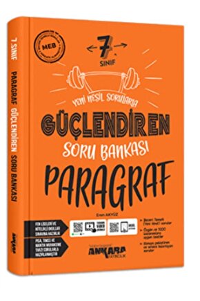 Ankara Yayınları 7 Sınıf Paragraf Soru Bankası Güçlendiren