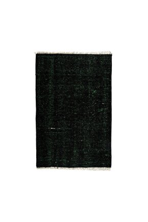 Petrol Yeşili Renk El Dokuma Vintage Paspas 45x70 cm