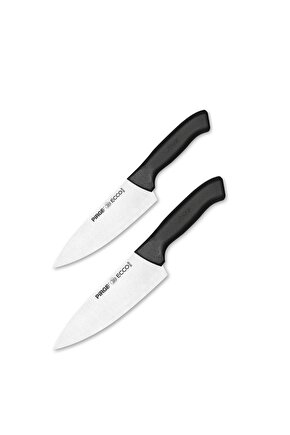 Siyah Saplı Ecco Şef Çiftler Bıçak Seti 16 cm ve  19 cm