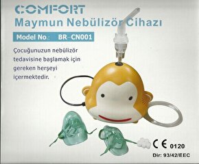 Comfort BR-CN001 Nebulizatör Cihazı Çocuklar İçin Maymunlu Nebulizatör Cihazı