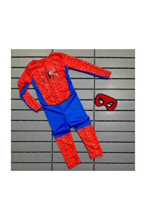 Spiderman Çocuk Kostümü - Kırmızı , Mavi Örümcek Adam Çocuk Kostümü