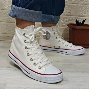 Fiyra 555 Beyaz Uzun Unisex Sneaker Keten Spor Ayakkabı