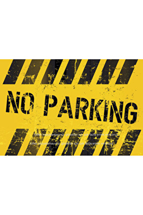no parking park etmek yasak vintage tarz uyarı levhası ev dekorasyon tablo retro ahşap poster