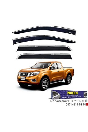 Nissan Navara Cam Rüzgarlığı Kromlu 2016