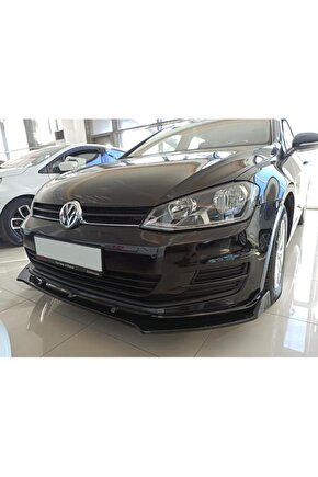 Vw Golf 7 Ön Tampon Altı Lip 3 Parça Kulaklı Pianoblack