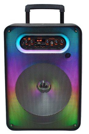 Mikrofonlu Bluetooth Hoparlör Led Işıklı Sd Kart Usb Fm Radyolu Kablosuz Speaker