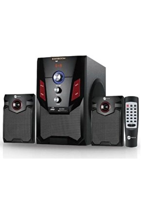 2+1 Ses Sistemi Fm Radyo Sd Kart Usb Bluetooth Uzaktan Kumandalı Subwoofer Hoparlör