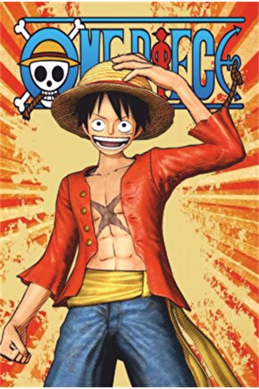 One Piece Anime Manga Retro Ahşap Poster