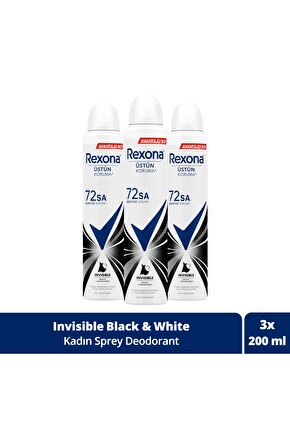 Kadın Sprey Deodorant Invisible Beyaz Iz Sarı Leke Karşıtı 72 Saat Kesintisiz Üstün Koruma 20