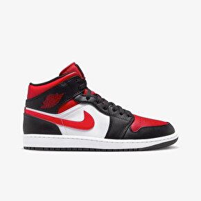Nike Air Jordan 1 Mid Bred Toe Erkek Sneaker