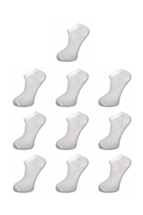 1. Kalite Erkek Beyaz Patik Çorap Seti 10lu