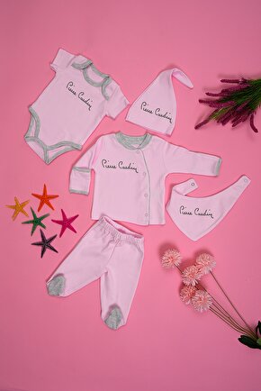 Pierre Cardin %100 Pamuk 5 Parça Bebek Yenidoğan Hastane Çıkış Seti